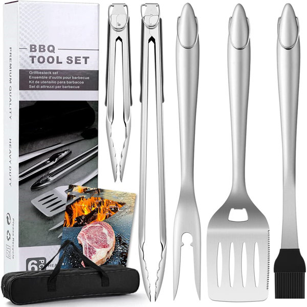YardStash Stainless Steel Dishwasher Safe Grilling Tool Set Wayfair